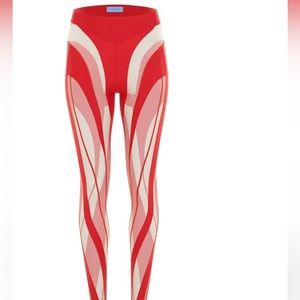 MUGLER Illusion Spiral Stirrup Leggings